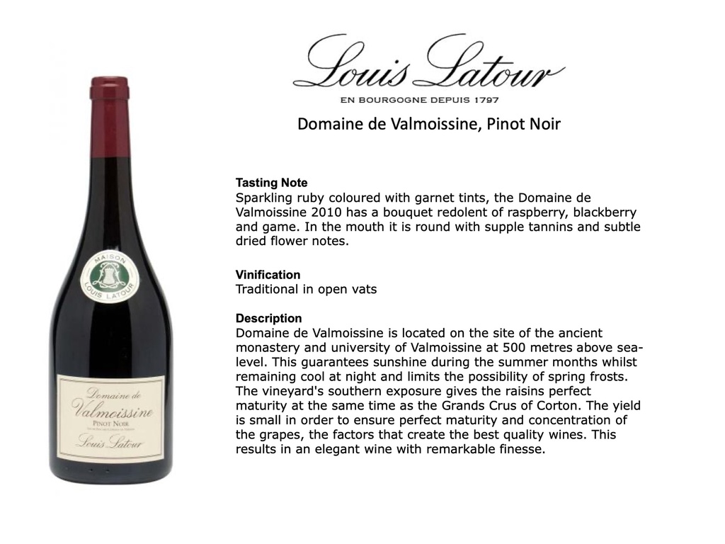 Pinot Noir Domaine de Valmoissine, Louis Latour