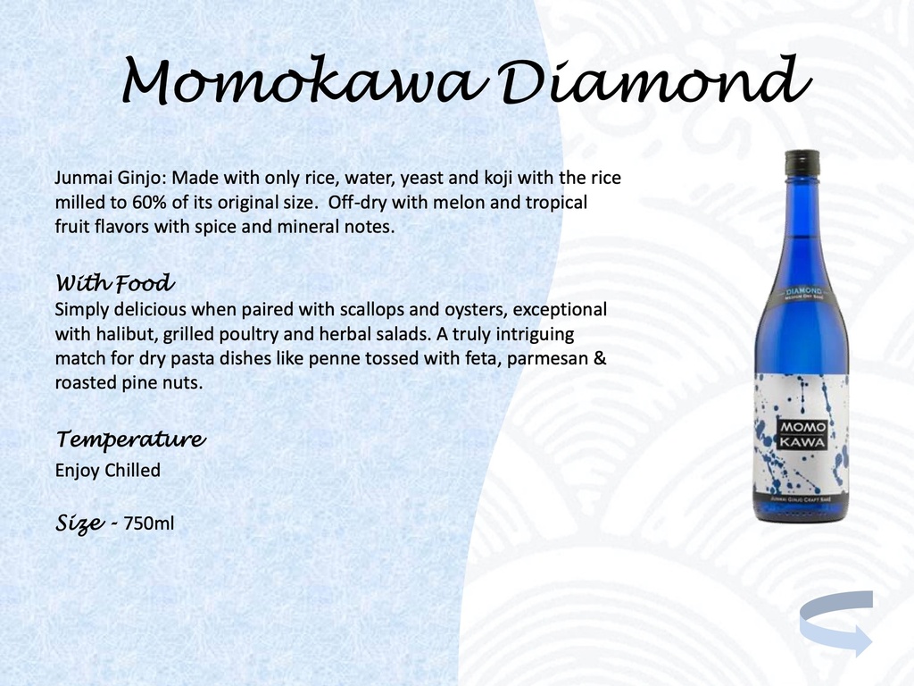 Diamond Sake, Momokawa 