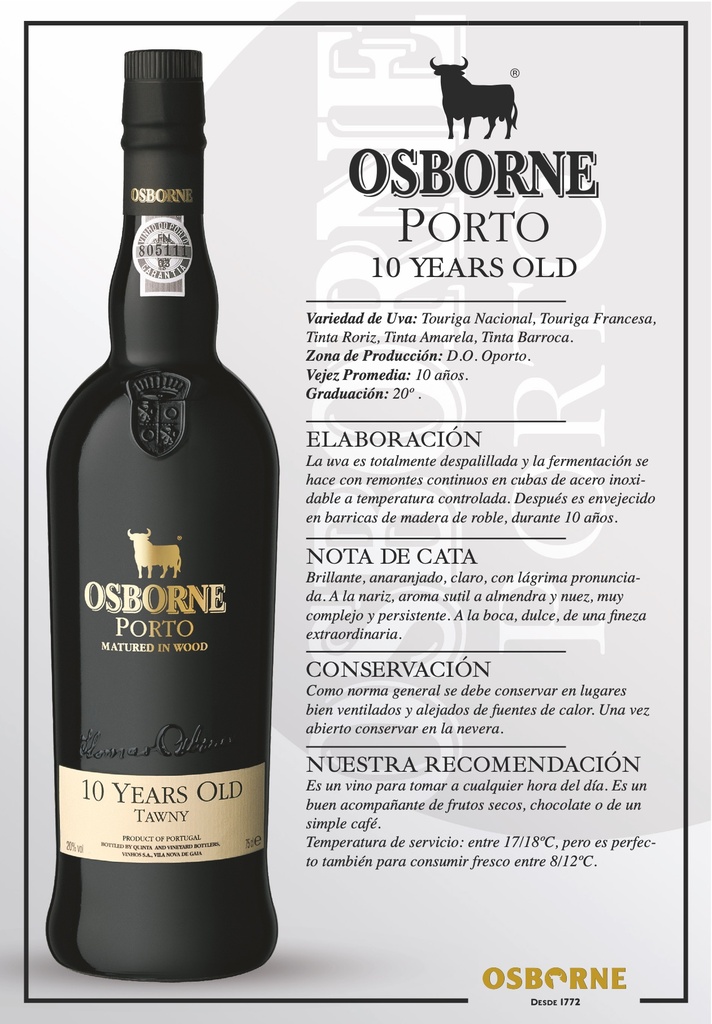 Tawny 10 Year Old Port, Osborne