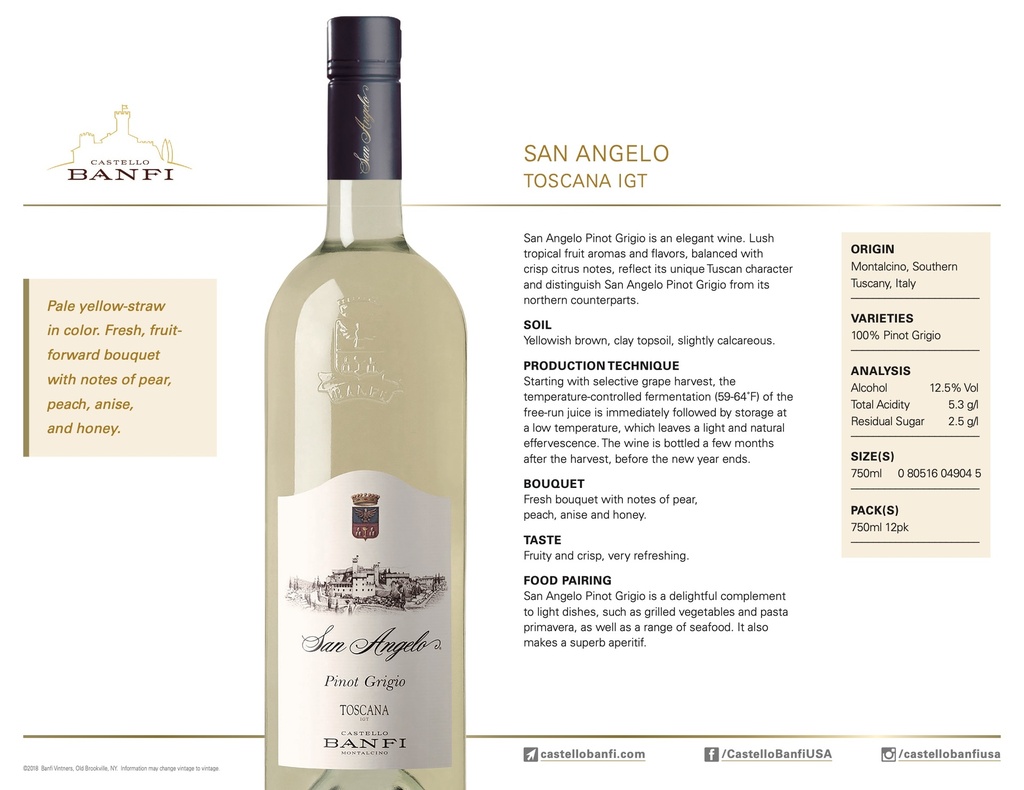 San Angelo Pinot Grigio, Castello Banfi 