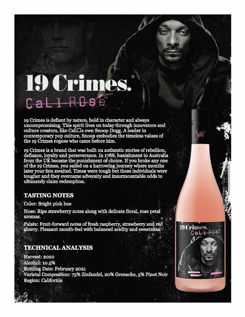 Cali Rose, 19 Crimes