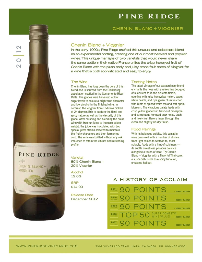 Chenin Blanc-Viognier, Pine Ridge