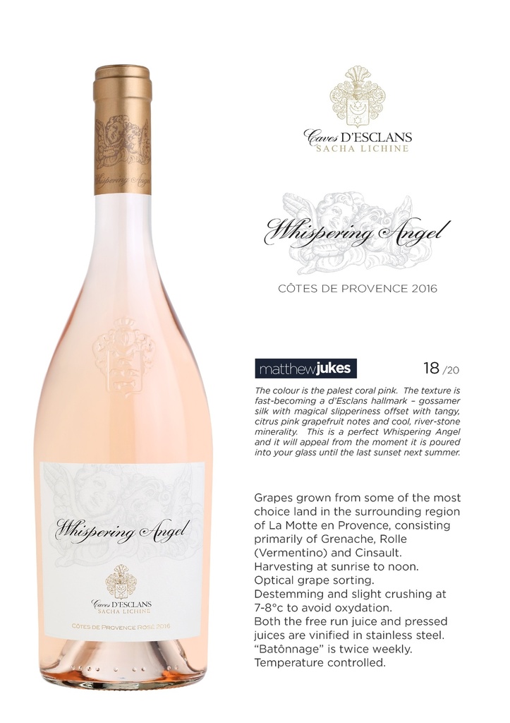 Whispering Angel Rose, Chateau DEsclans