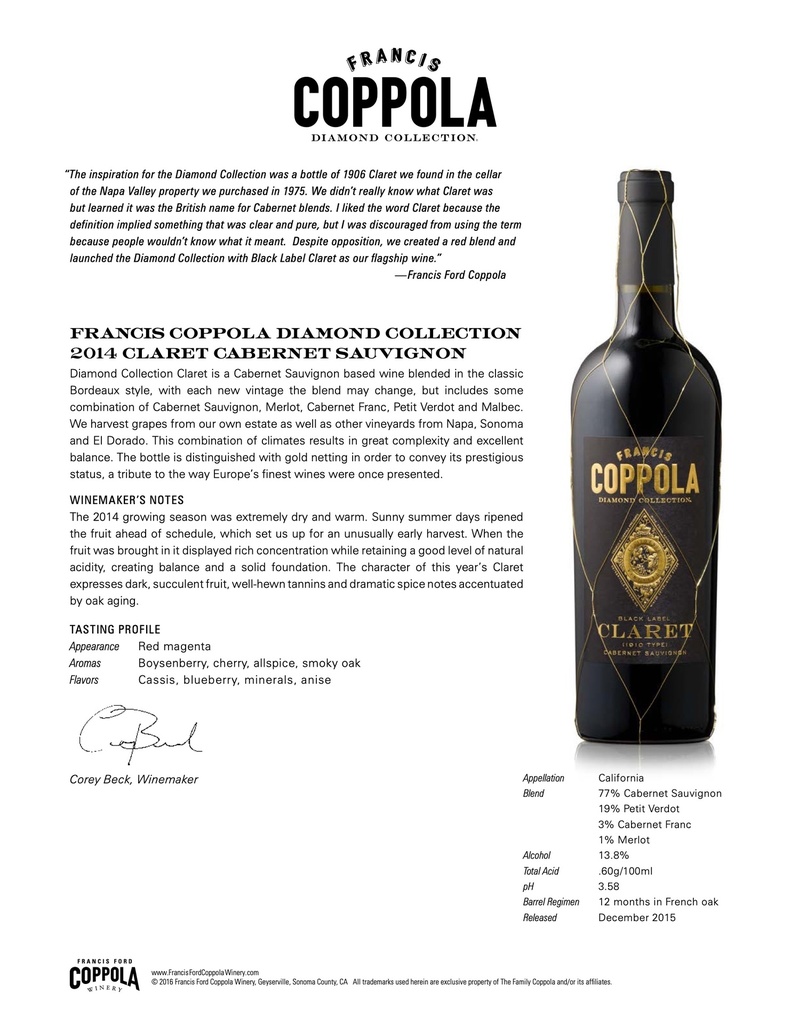 Claret - Diamond Collection, Coppola