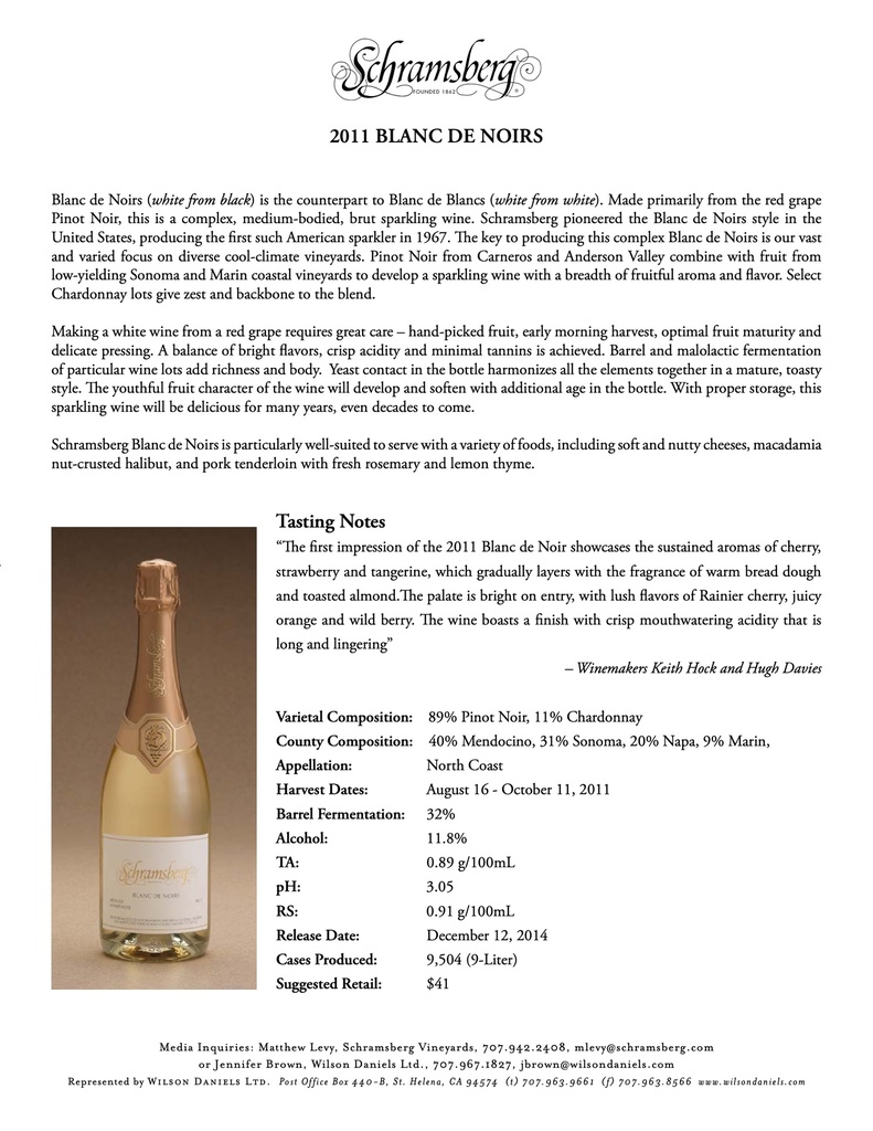 Blanc de Noirs, Schramsberg 