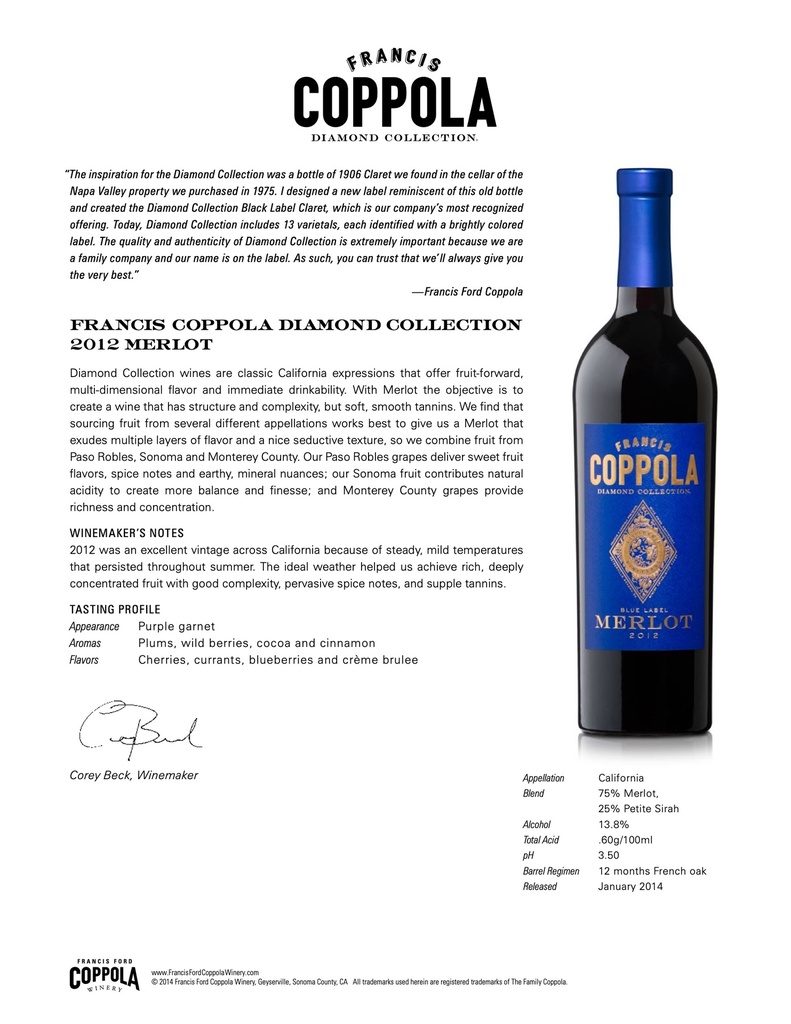 Merlot - Diamond Collection, Coppola