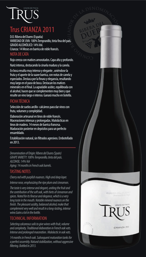 Crianza, Bodegas Trus