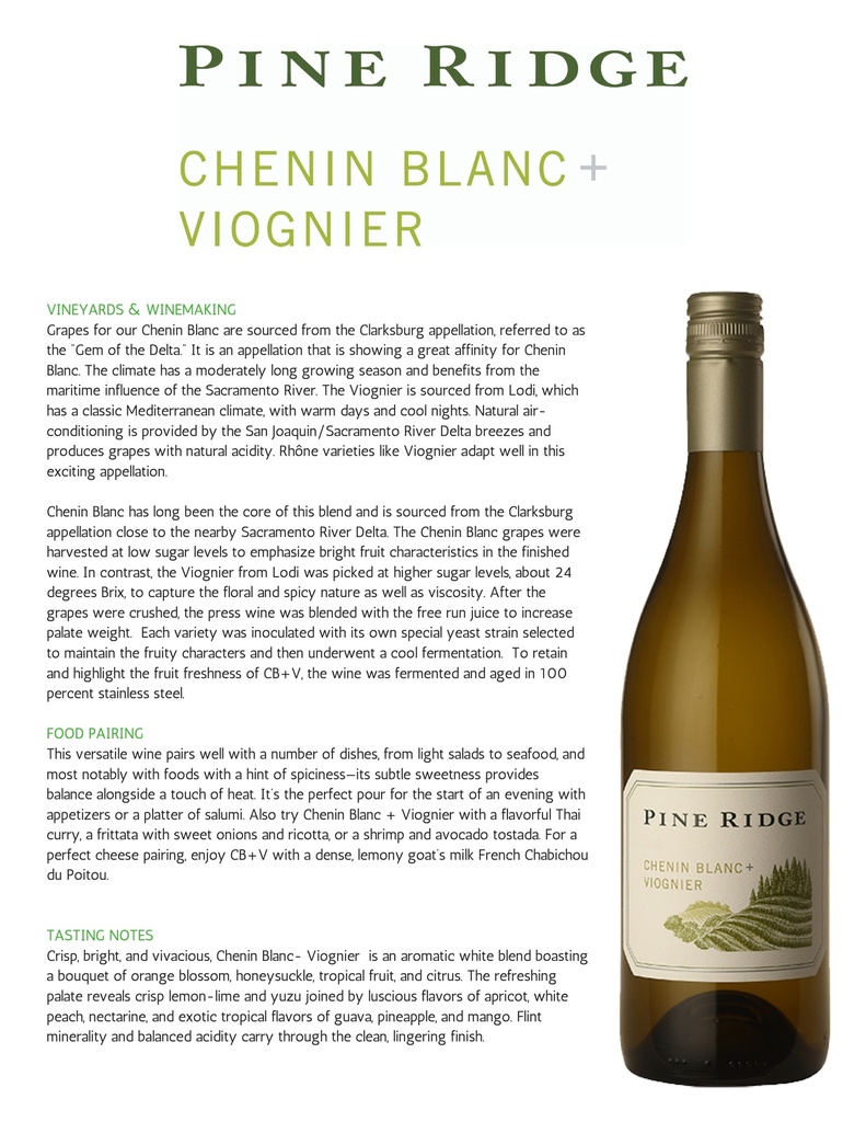 Chenin Blanc-Viognier, Pine Ridge