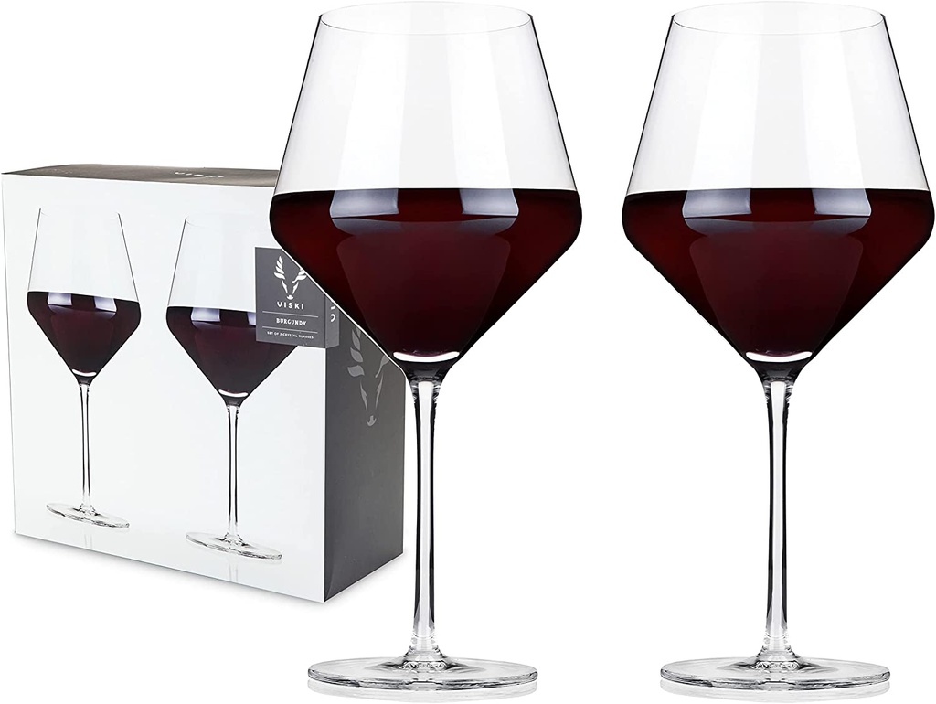 Viski Burgundy  Glasses (Set of 2)
