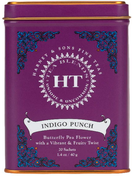 Harney & Sons, HT Indigo Punch Tin, 20 Sachets