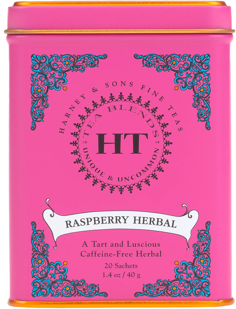 Harney & Sons, HT Raspberry Herbal Tin, 20 Sachets