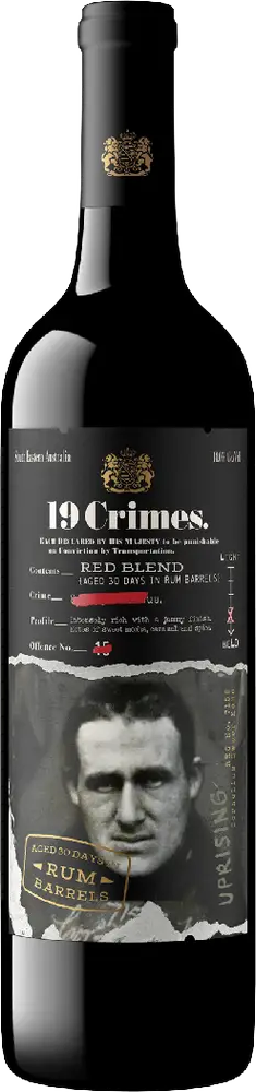 19 Crimes, The Uprising Rum Barrel Red Blend, 2021
