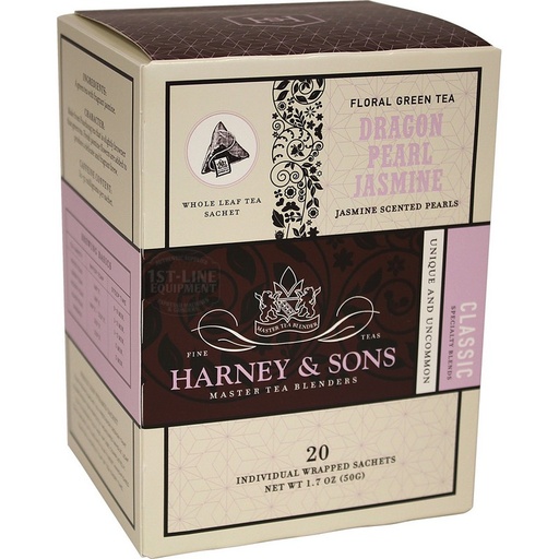 [198809] Harney & Sons, Dragon Pearl Jasmine IW Sachets (20 Sachets)