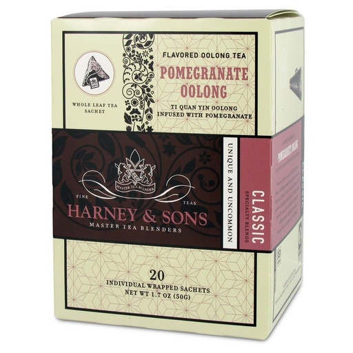 [198862] Harney & Sons, Pomegranate Oolong IW Sachets (20 Sachets)