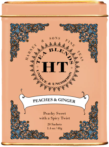 [198919] Harney & Sons, HT Peaches & Ginger Tin, 20 Sachets