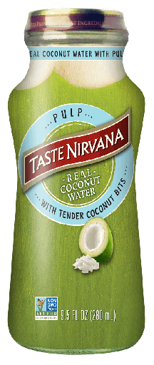 [198878] Taste Nirvana, Real Coconut Water with Pulp (9.5 fl oz.)